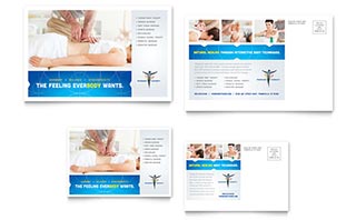 Reflexology & Massage Postcard Template