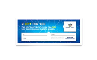 Reflexology & Massage Gift Certificate Template