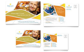 Assisted Living Postcard Template Design