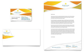 Assisted Living Business Card & Letterhead Template Design