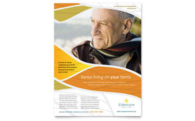 Assisted Living Flyer Template Design