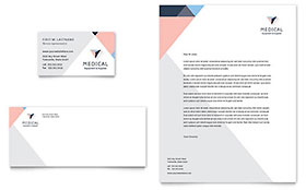 Disability Medical Equipment Business Card & Letterhead Template Design