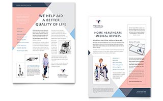 Disability Medical Equipment Datasheet Template