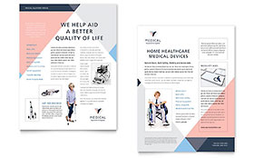 Disability Medical Equipment Datasheet Template Design