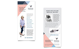 Disability Medical Equipment Rack Card Template Design