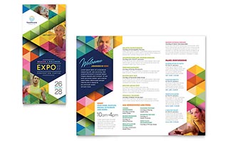 Health Fair Tri Fold Brochure Template