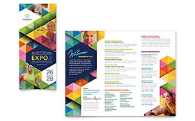 Health Fair Tri Fold Brochure Template Design