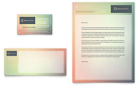 Medical Clinic Business Card & Letterhead Template Design