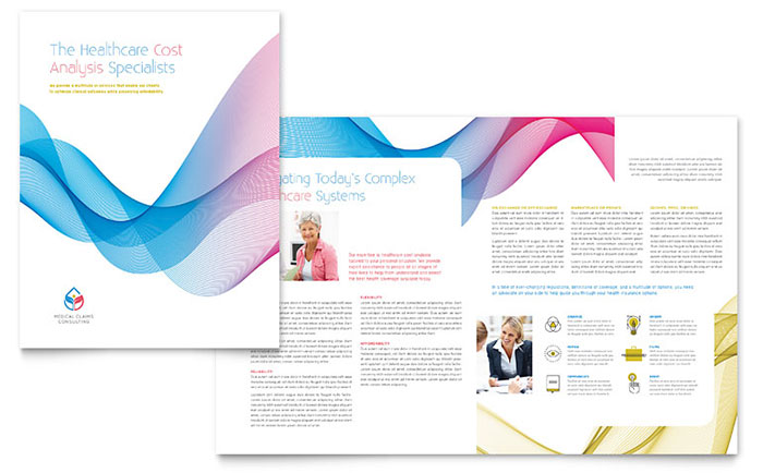 Insurance Consulting Brochure Template Design - InDesign, Illustrator, Word, Publisher, Pages, QuarkXPress, CorelDraw