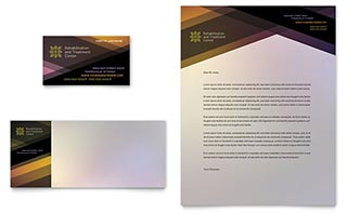 Rehab Center Business Card & Letterhead Template