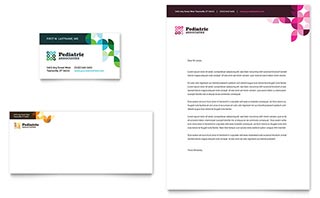 Pediatric Doctor Business Card & Letterhead Template