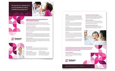 Pediatric Doctor Datasheet Design Example