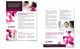 Pediatric Doctor Datasheet Template Design