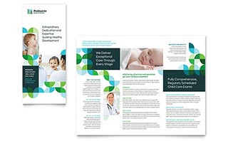 Pediatric Doctor Tri Fold Brochure Template