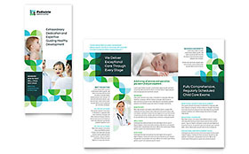 Pediatric Doctor Tri Fold Brochure Template Design