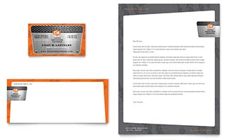 Manufacturing Engineering Business Card & Letterhead Template