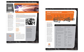 Manufacturing Engineering Datasheet Template