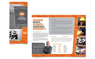 Manufacturing Engineering Tri Fold Brochure Template