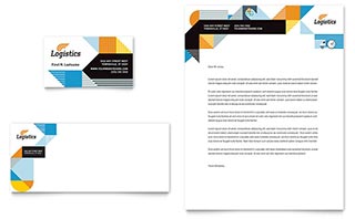 Logistics & Warehousing Business Card & Letterhead Template