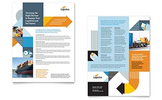 Logistics & Warehousing Datasheet Template