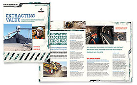 Mining Company Brochure Template Design