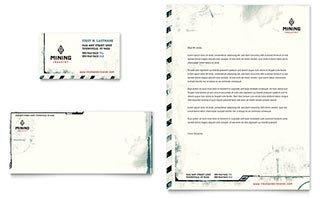 Mining Company Business Card & Letterhead Template