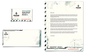 Mining Company Business Card & Letterhead Template Design