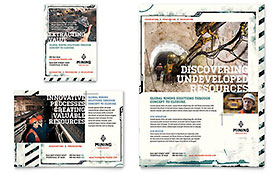 Mining Company Flyer & Ad Template Design