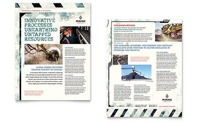 Mining Company Datasheet Design Example