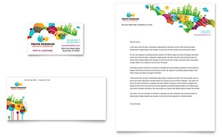 Youth Program Business Card & Letterhead Template