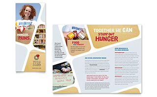 Food Bank Volunteer Brochure Template