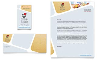 Food Bank Volunteer Business Card & Letterhead Template