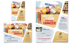 Food Bank Volunteer Flyer & Ad Template Design