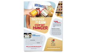 Food Bank Volunteer Flyer Template Design