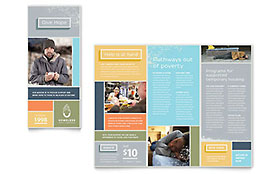 Homeless Shelter Brochure Template Design