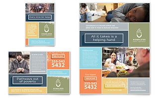 Homeless Shelter Flyer & Ad Template