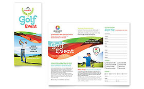 Charity Golf Event Brochure Template Design