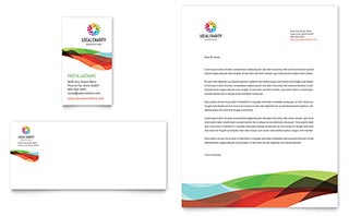 Charity Golf Event Business Card & Letterhead Template