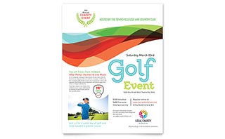 Charity Golf Event Flyer Template