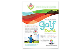 Charity Golf Event Flyer Template Design