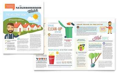 Homeowner Association Newsletter Design Example