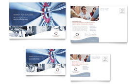 Marketing Consulting Group Postcard Template Design