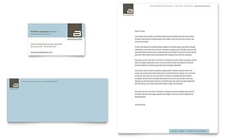 Architect Business Card & Letterhead Template