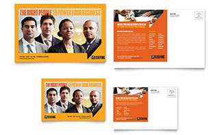 Staffing & Recruitment Agency Postcard Template