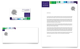 Business Leadership Conference Business Card & Letterhead Template