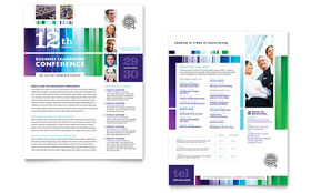 Business Leadership Conference Datasheet Template Design