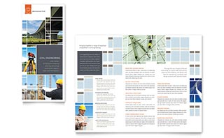 Civil Engineers Tri Fold Brochure Template