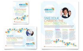 Job Expo & Career Fair Flyer & Ad Template Design