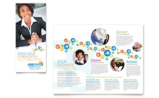 Job Expo & Career Fair Tri Fold Brochure Template