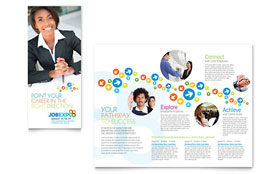 Job Expo & Career Fair Tri Fold Brochure Template Design